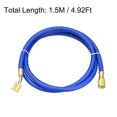 thumbnail image 2 of Unique Bargains 1.5m 1/4 SAE Thread Connector 800PSI Refrigeration Charging Hose Tube Blue, 2 of 4