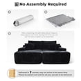 thumbnail image 6 of Toject 81" Oversized Double Chaise Lounge Sofa, No Assembly Required Sectional Sofa Bed Sleeper Loveseat for Living Room (Black,Plush Corduroy Fabric), 6 of 8