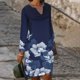 thumbnail image 2 of Vestido largo hasta la rodilla con cuello en V y manga larga con estampado cómodo e informal a la moda para mujer Pompotops  hdfakjf3068, 2 of 8