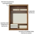 thumbnail image 5 of Ropero Closet Madesa Dallas 2 Puertas Corredizas con Espejo 2 Cajones MM, 5 of 5
