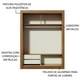 thumbnail image 5 of Ropero Closet Madesa Dallas 2 Puertas Corredizas con Espejo 2 Cajones MM, 5 of 5