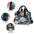 thumbnail image 5 of Lunch Bag Portable Crossbody Meal Bag Cooler Bag Insulated Lunch Bag Food Bag Handheld & Crossbody Design White Flowers Beautiful, 5 of 6