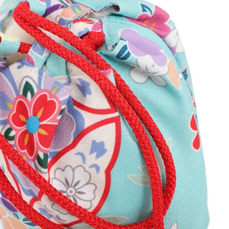 Theaque Japanese Style Drawstring Bag Japanese Kimono Purse Portable Phone  Pouch