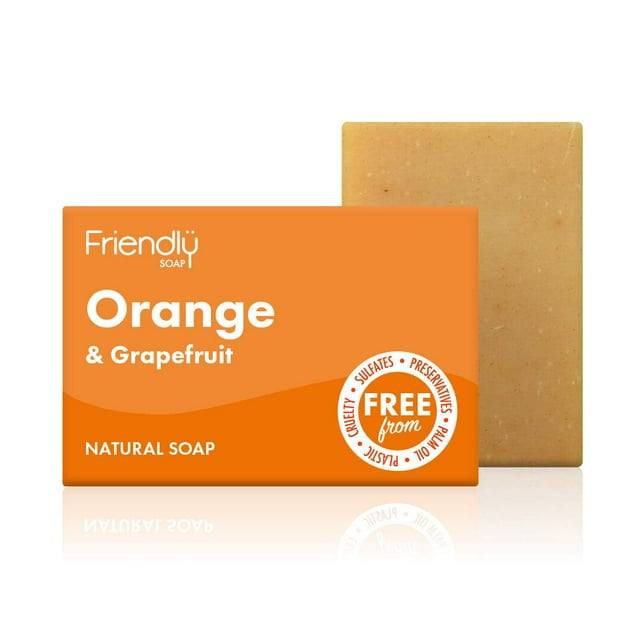 FRIENDLY SOAP Jabón en Barra Naranja y Pomelo 95 GR