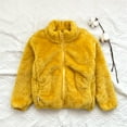 thumbnail image 2 of Girl's Wool Coat Jacket for Toddlers - Thick Winter Outerwear with Zipper and Two Pockets Ideal for Cold Weather, 2 of 5