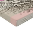 thumbnail image 2 of Ambesonne Animal Fitted Sheet, Lion Head Hipster Style, Twin XL Size, Pale Blue Pale Pink, 2 of 3