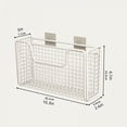 thumbnail image 6 of Punch-free Kitchen Cabinet Door Storage Box Iron Rack Wall-mounted Cabinet Plastic Wrap Rack Bathroom Refrigerator Rack, 6 of 9