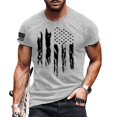 thumbnail image 1 of 2024 Été Chemises de Musculation pour Hommes Manches Courtes Col Rond T-Shirts Impression Logo 3D Ample Respirant Mode Simple Hauts, 1 of 5
