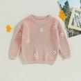 thumbnail image 2 of Glisme Knit Sweater For Girls Kids Toddler Baby Knit Sweaters Autumn Winter Long Sleeve Pullover Sweaters Warm Top Clothes Pink , 3-4 Years, 2 of 4