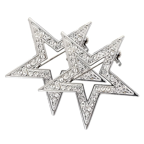 DESIGNICE 2 Pcs Decor Womens Jacket Sparkle Star Pin Alloy Brooch Metal Clothes Suit Corsage Lapel,Brooches and Pins for Women,Brooch Pins,Lapel Pin