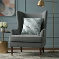 thumbnail image 4 of MICHAEL AMINI Lexi 21x21" Square Fabric Accent Pillow in Mineral Gray Set of 2, 4 of 5