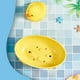 thumbnail image 4 of Porta jabón con forma de pato autodrenante, plástico amarillo 12.7x5.9cm para decoración de baño, ducha o fregadero de cocina, 1 unidad., 4 of 8