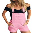 thumbnail image 1 of Short en Jean à Bretelles pour Femmes, Bretelles Ajustables, Poche avant, Short Décontracté en Denim, Salopette à Bavette, 1 of 6