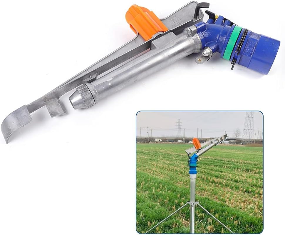 2" Water Spray Gun Large-Area Agriculture Irrigation Watering Sprinkler, 360° Adjustable Impact Area Water Garden, Impact Sprinkler Water Irrigation Tool for Garden Farm Lawn (2 inch)