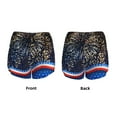 thumbnail image 3 of Fuzoiu Fireworks Print Women's Athletic Shorts, Double-Layer Running Shorts with Pocket,Women's Workout Shorts for Yoga, Gym, and Workouts-X-Large, 3 of 7