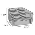 thumbnail image 2 of Covermates Adirondack Bench Cover - 74"L x 74"W x 34"H, Durable Vinyl, Water-Resistant, 2 of 8