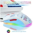 thumbnail image 6 of MANBASNAKE M1 Wired Lightweight Gaming Mouse, 69g Ultralight Honeycomb Shell, RGB Chroma Backlit, 6400 DPI Optical Sensor, Ergonomic 6 Programmable Buttons for E-Sports,Laptop,PC,Mac Gamer, 6 of 8