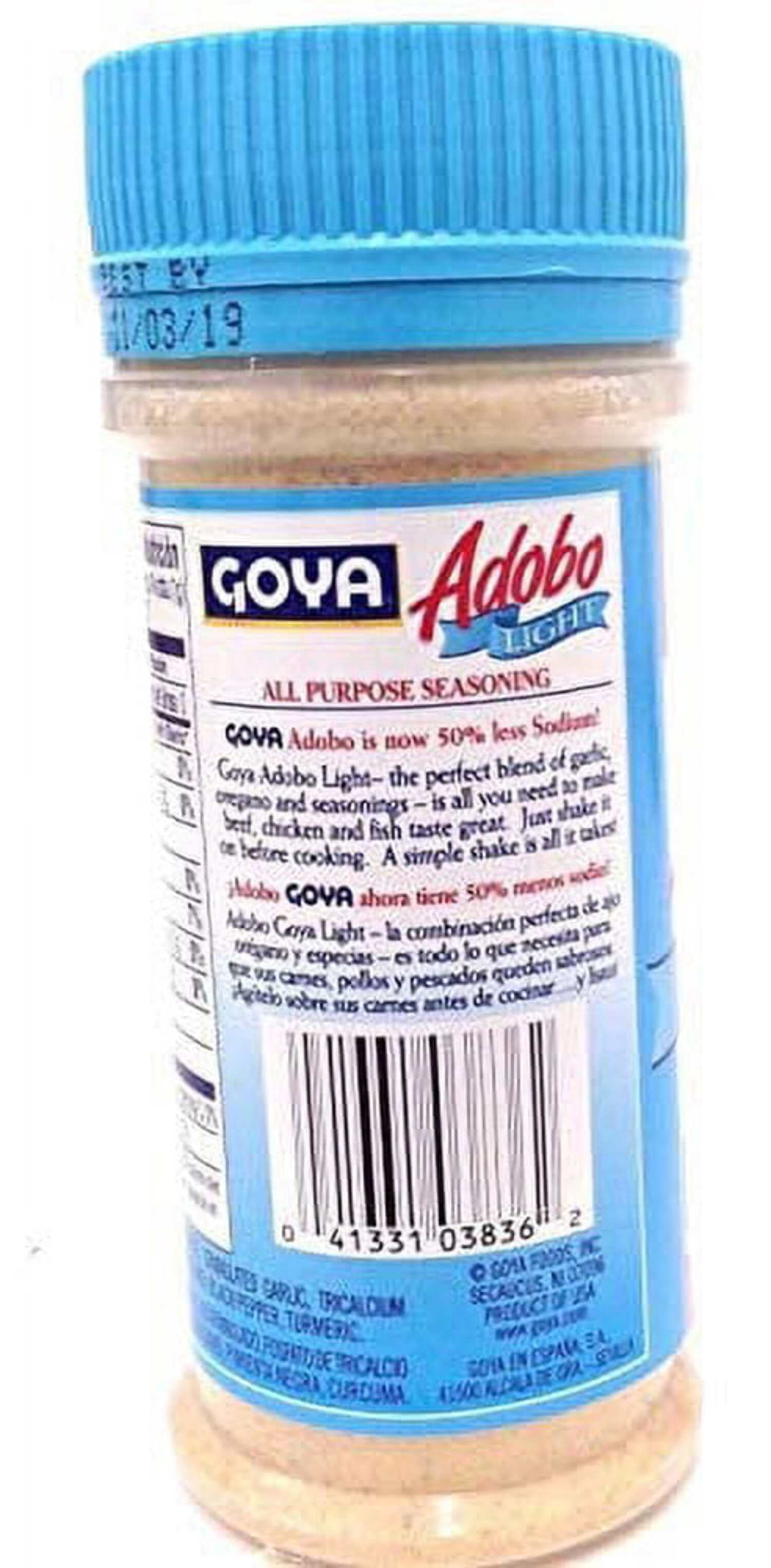 (3 pack) GOYA Adobo Light All Purpose Seasoning with Pepper, 8 oz