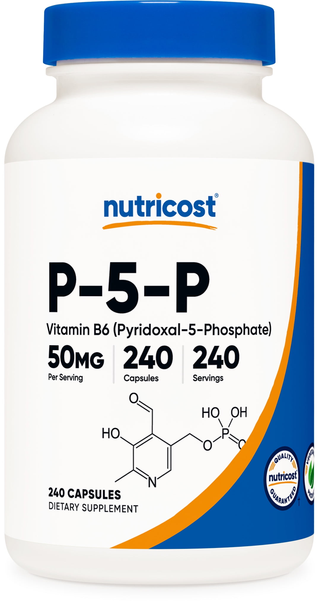 Nutricost P5P Vitamin B6 Supplement 50mg, 240 Capsules (Pyridoxal5