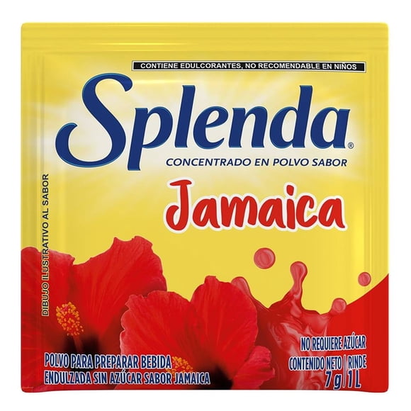 SPLENDA BEBIDA EN POLVO SABOR JAMAICA 7GR