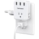 thumbnail image 1 of LENCENT Extensor de Enchufe Múltiple 1875W, Conector Multiple con 3 Salidas y 3 Puertos USB, Cargador de Pared, Multicontacto Enchufe Pared para Hogar, Oficina, Cocina, Dormitorio (Blanco), 1 of 5