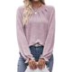 thumbnail image 3 of Camisas de Larga para Mujer, Moda Otoño 2025, Blusas Elegantes e Informales, Blusas Tipo Túnica Plisadas con Cuello Redondo. Púrpura S, 3 of 10