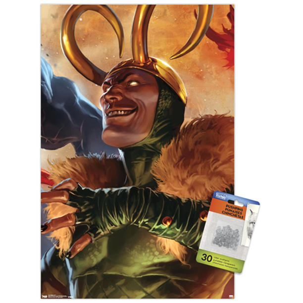 Marvel Comics Loki Siege Cover 1 Wall Poster With Push Pins 14 725 X 22 375 Walmart Com