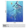 thumbnail image 2 of Pokemon Eevee Vaporeon Throw Blanket Cute Flannel for Boys Girls Men Women, 2 of 7