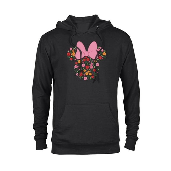 Disney Minnie Mouse August Birth Month Birthstone & Flowers - Pullover Hoodie for Adults - Customized-Black