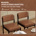 thumbnail image 6 of MultiHaven 26" Counter Height Bar Stools Set of 2,Modern Upholstered Stool with Thick Back & Seat for Kitchen Island,Bar,Cafe - Dark Brown PU, 6 of 9