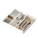 thumbnail image 1 of Bandeja organizadora retráctil para cajones de cocina | Caja de almacenamiento multicompartimento con divisores desmontables | Solución para clasificar utensilios y especias en el hogar, 1 of 2