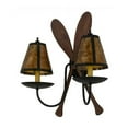 thumbnail image 3 of Meyda Tiffany 163504 Paddle 2 Light 19" Tall Wall Sconce - Black, 3 of 6