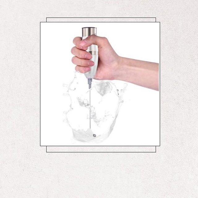 OFFIGAM 1 Set Electric Milk Frother Mixer Machine Handheld Blender Electric Foamer Coffee Silver