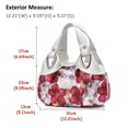 thumbnail image 4 of AOUNQ Handbags for Women Floral Print Shoulder Bag PU Leather Tote Bag Satchel Ladies Top Handle Purses, 4 of 5
