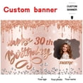 thumbnail image 2 of Dicódigos de fondo personalizados en oro rosa para feliz cumpleaños para niñas y mujeres, 2 of 7