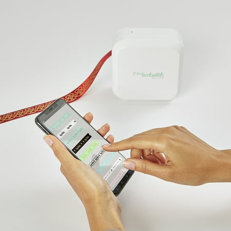 Brother - P-touch Embellish ELITE Bluetooth Ribbon and Tape Printer - White