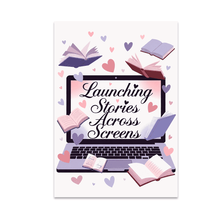 Launching Stories Across Screens - Book Lover - 13x19 Poster Print