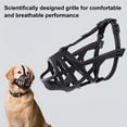 thumbnail image 3 of Hioecau Dog Muzzle Basket Muzzle Prevents Biting Chewing Safe And Humane Cage Mouth Cover Adjustable Fit for Aggressive Dogs Training Grooming, 3 of 8