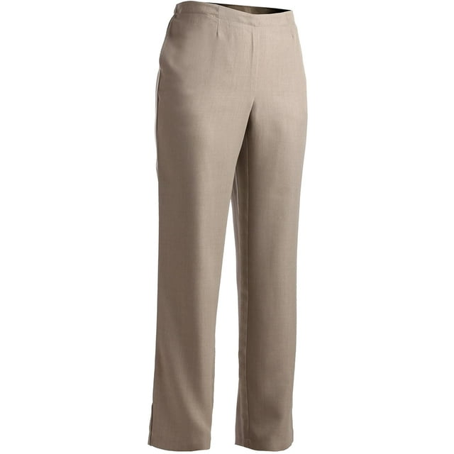 Edwards Garment Womens Flat Front Elastic Back Pocket Pull On Pant