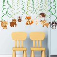 thumbnail image 3 of 30 piezas de decoraciones para fiestas de cumpleaños con animales del bosque, 3 of 5