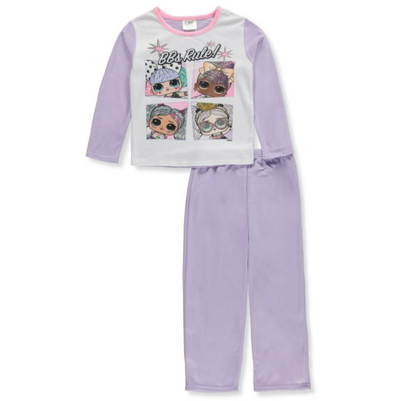 LOL Surprise Girls' 2-Piece Pajamas Set - lavender/multi, 4 - 5 (Little Girls)