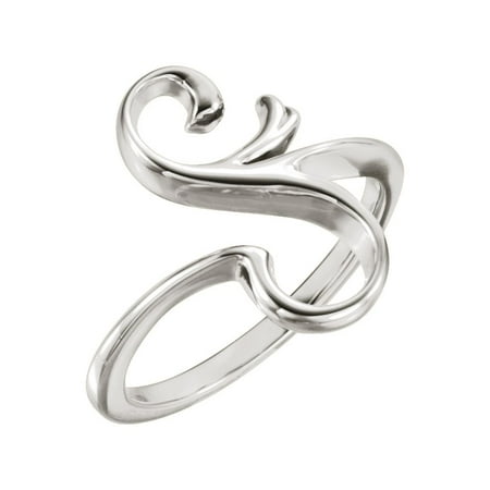 Freeform Cuff - Sterling Silver Freeform Ring -- Size 6.5 - 2.9 Grams