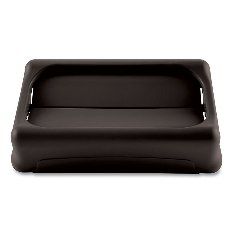 Swing Top Lid for Slim Jim Waste Containers, 11.38w x 20.5d x 5h, Black Swing Top Lid for Slim Jim Waste Containers, 11.38w x 20.5d x 5h, Black
