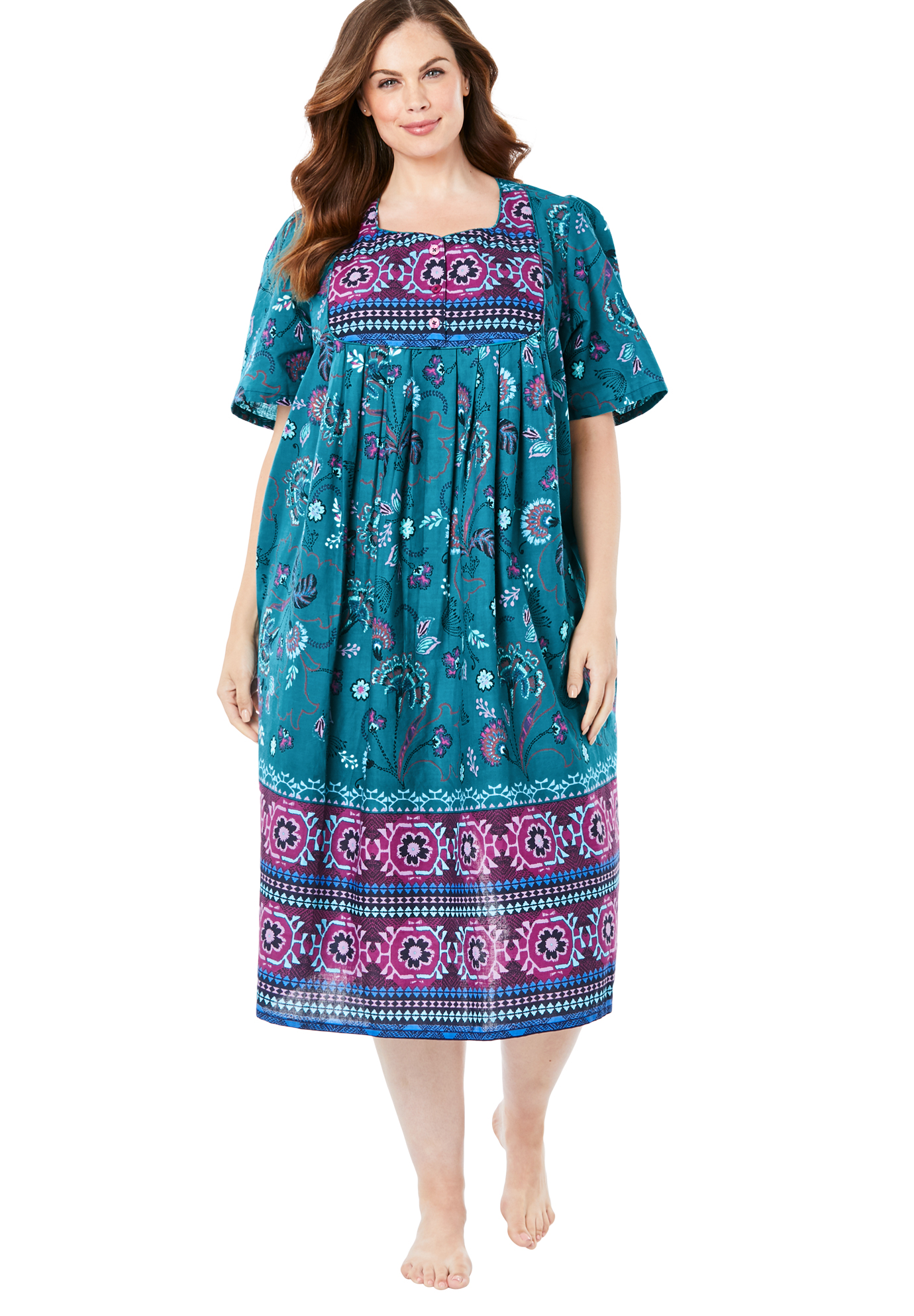 Only Necessities Only Necessities Plus Size Mixed Print Short Lounger only-necessities-only-necessities-plus-size-mixed-print-short-lounger