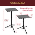 thumbnail image 3 of Pyle Projector Stand- Height & Angle Adjustable Heavy Duty Tripod Stand- Holds Laptops, Computer, DJ Equipment & Projector- Perfe, 3 of 7
