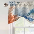 thumbnail image 4 of Tie Up Valance Curtain for Kitchen, Summer Ocean Sea Turtle Coral Rod Pocket Short Curtains Adjustable Tie-Up Shade Valances, Eucalyptus Retro Linen Window Treatment for Bathroom Living Room Bedroom, 4 of 9