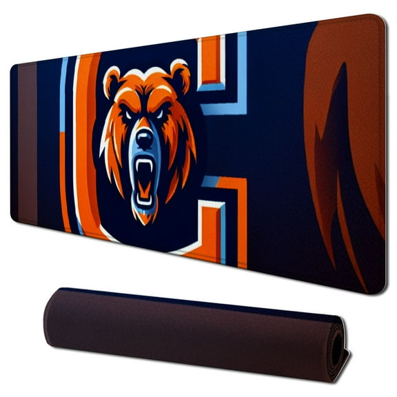 Gaming Mouse Pad, Mousepad with Non-Slip Rubber Base for Laptop Computer Desktop Game Mat,Fans Gift Dark Orange Design