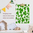 thumbnail image 5 of Coolnut Beautiful Shamrock Green Clover Leaves 12.5"x9" Clipboard, Acrylic Fashion Letter A4 Size Clipboards with Metal Clip for Office School -12.5x9in, 5 of 7