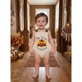 thumbnail image 6 of RUINIXCW Newborn Baby Girl Boy My First Thanksgiving Outfit Infant Baby Girl Boy Romper Overall Fall Clothes Sleeveless Turkey Croissant Embroidery Jumpsuit Overalls, 6 of 9