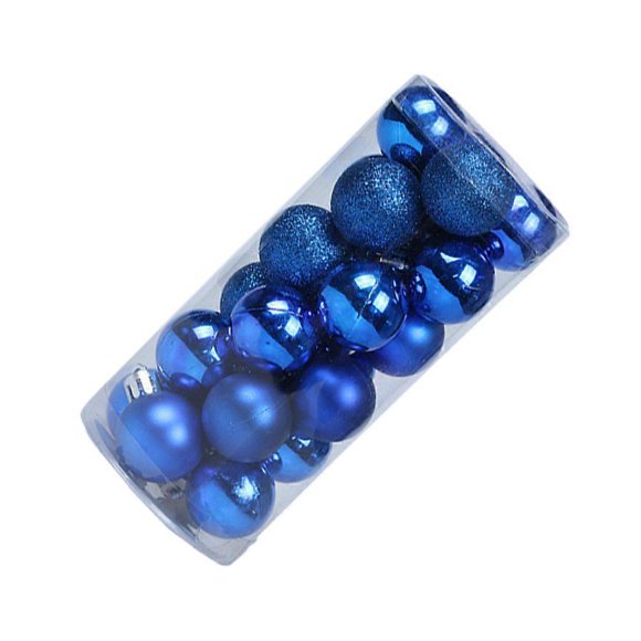 Plating Ball for Christmas Plastic Ball Pendant Decoration 24Pcs Dark